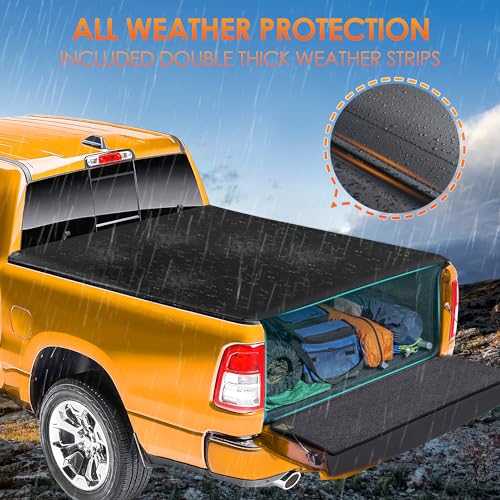 Image of Nilight Soft Roll Up Truck Bed Cover for Ford F150 2004-2014, 6.5ft Bed