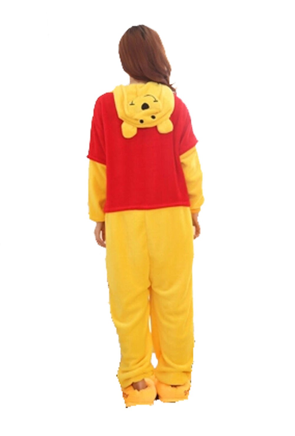 Unisex Adulte Pajamas Winnie l'ourson - Grenouillère en Flanelle Bleu L