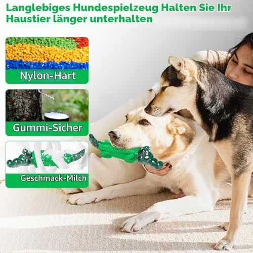 Aleath Hundespielzeug, Hunde Spielzeug für Große Hunde Kauspielzeug für Aggressives Kauen Robuster Fast Unzerstörbares Naturkautschuk Kauspielzeug für Mittelgroße Große Hund