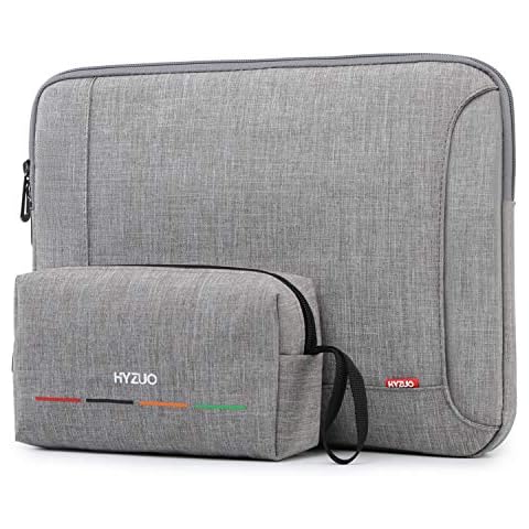 HYZUO 14 Inch Laptop Sleeve Bag Compatible with Lenovo IdeaPad 3 14/HP EliteBook 14/HP Pavilion 14/Acer Swift 3 14/HP Stream 14/Asus VivoBook 14/HUAWEI MateBook D 14/Dell Latitude 13 3000, Light Grey Cover