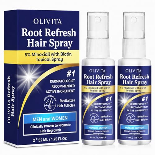 5% Minoxidil for Men and Women Hair Growth: Lightweight Leave-In Scalp Mist for Volume, Body & Fuller-Looking Hair, Non-Oily Daily Hair Care Spray