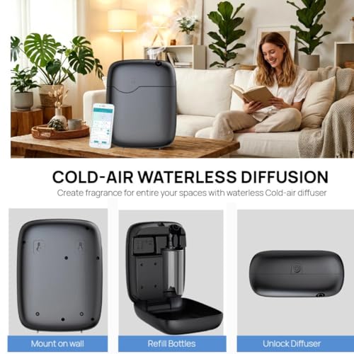Difusor de Aceites Esenciales Kevinleo Sin Agua Bluetooth miniatura 3