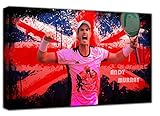 Andy Murray Bild Flagge Hintergrund Druck auf gerahmter 
