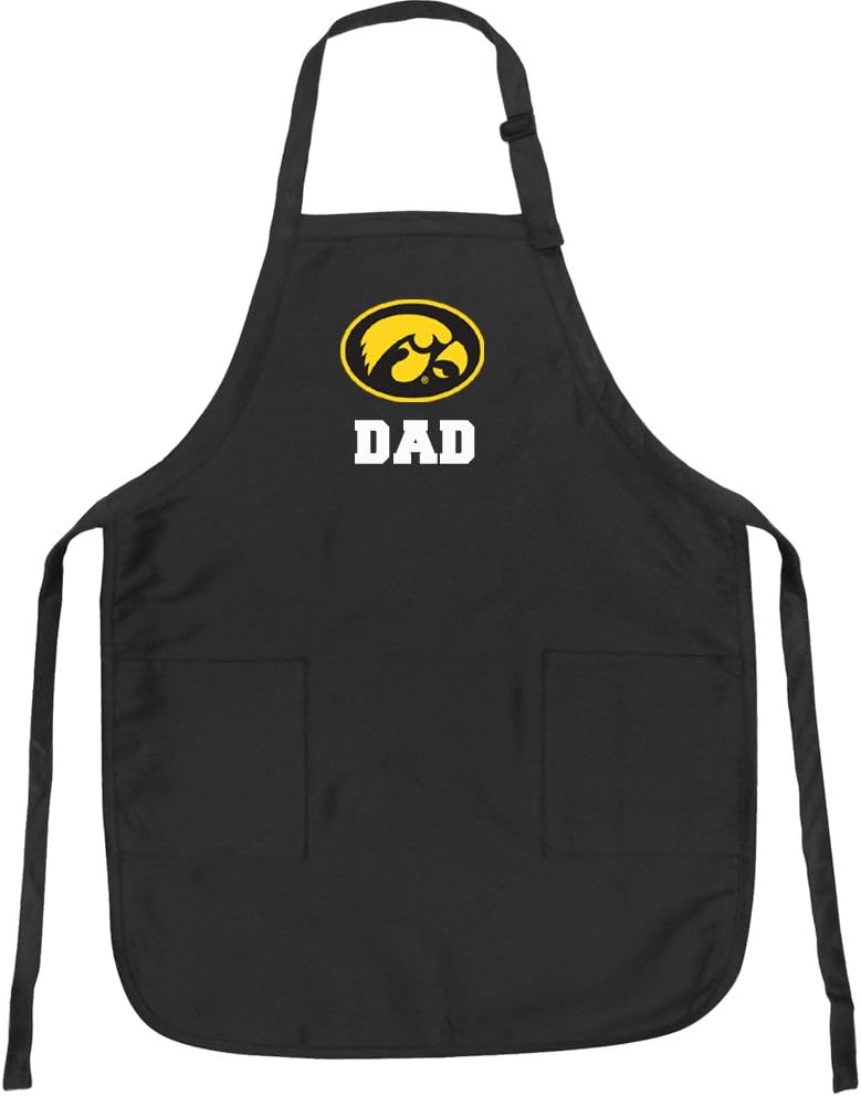 Broad Bay University of Iowa Dad Aprons Iowa Hawkeyes Dad w/Pockets Grilling Gift Him Men