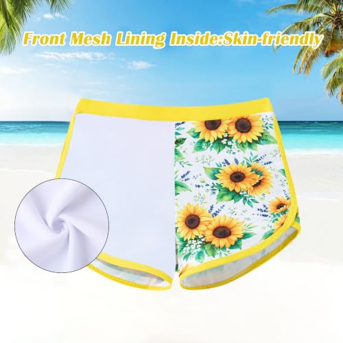 Image of TUONROAD Girls 2 Pieces Rash Guard Swimsuit Long Sleeve Tankini for 4-10 Years