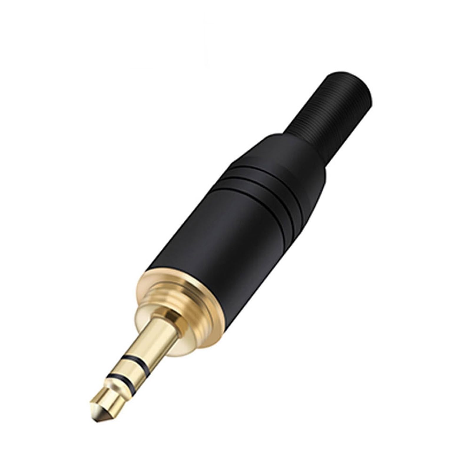 Conector de cable de soldadura macho Jack 3.5 mm estéreo de 3 polos con tornillo negro