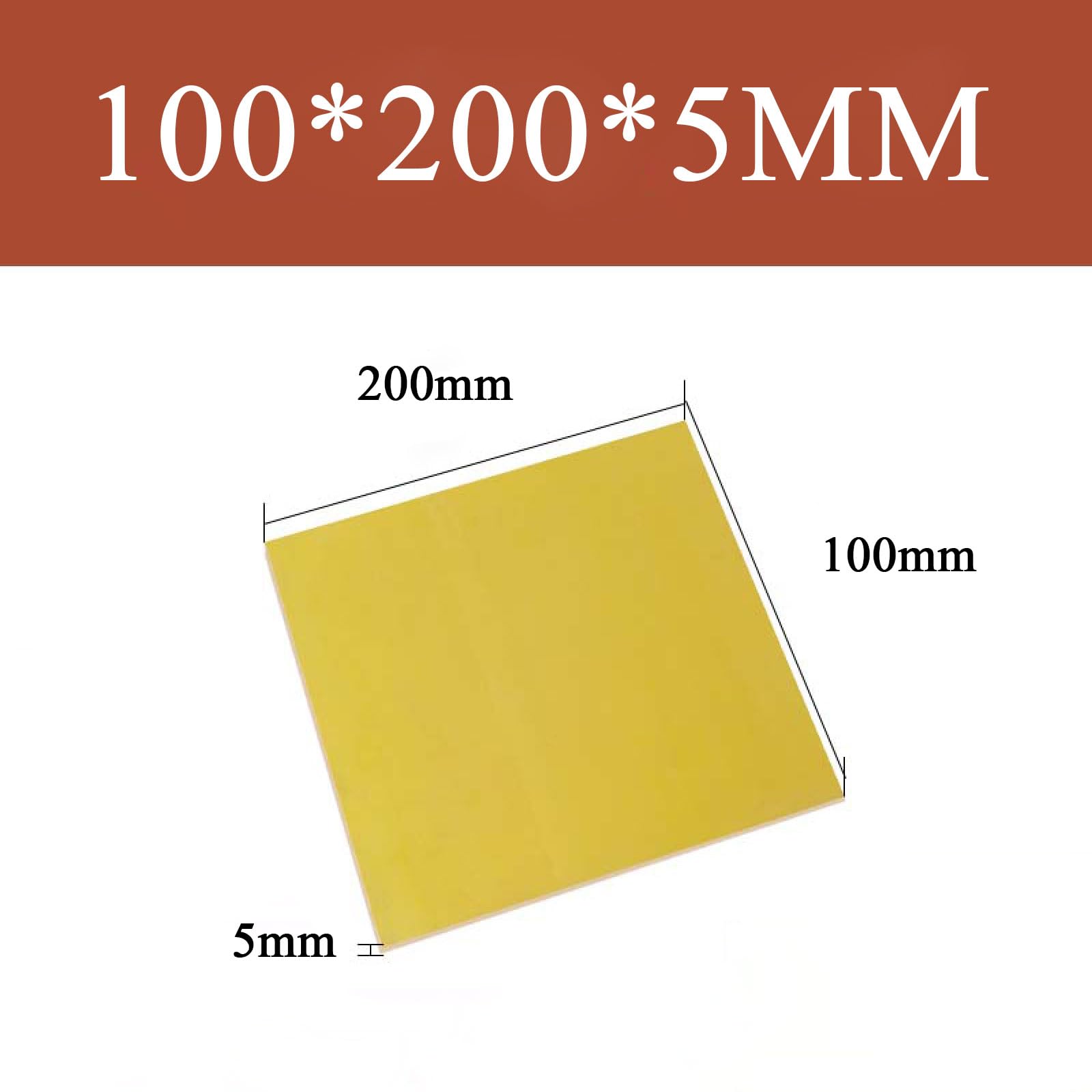 Premium 3240 Epoxid-Glasfaserplatte – 100 x 200 mm elektrische Isolierplatte(100mmx200mmx5mm 2pcs)