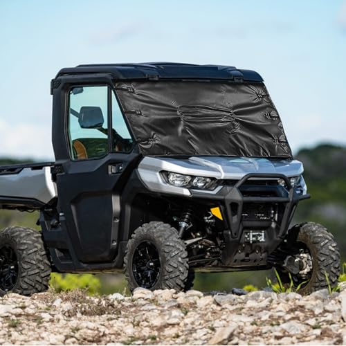 Image of Transport Windshield Protector, UTV Windshield Cover Heavy Duty Neoprene Protector Cover 50 inch W x 29 inch H