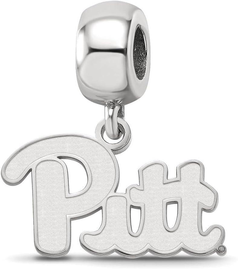 LogoArt Sterling Silver University of Pittsburgh 'Pitt' Dangle Bead Charm
