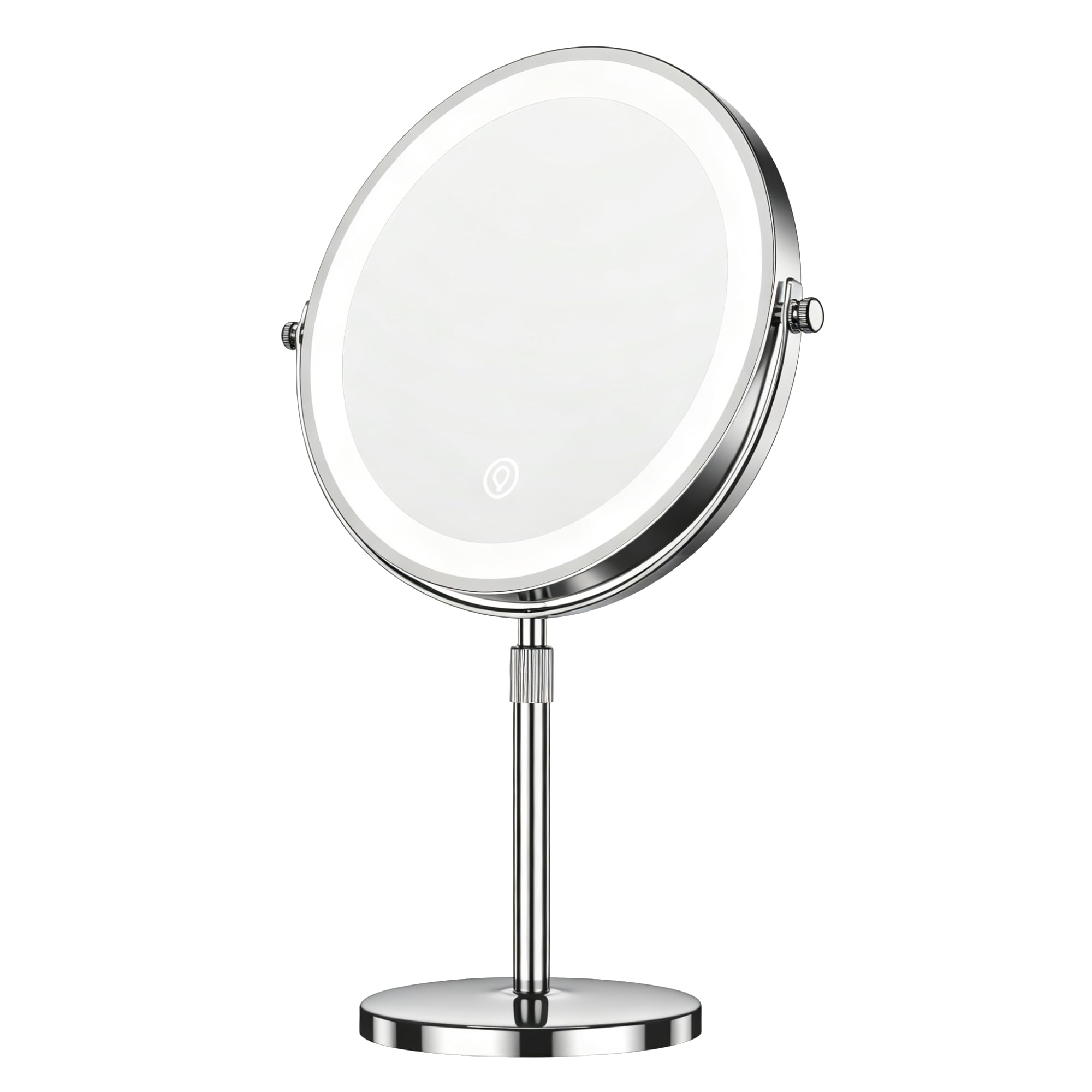 Dienmern Specchio da trucco ricaricabile, con 3 luci, 1X/20X
