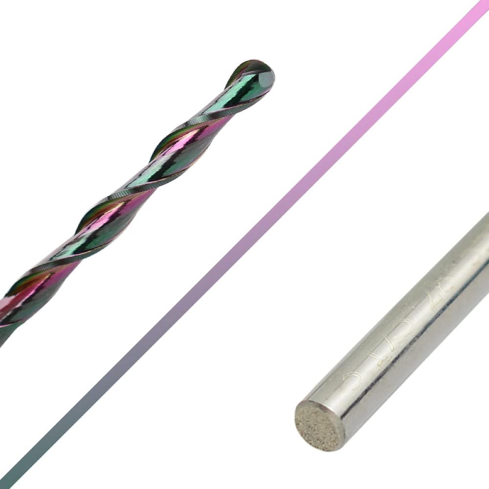 Set 3 Frese A Sfera In Metallo Duro - Per CNC, HRC 55, 2 Flauti, Per Alluminio E Materiali Duri - Foto 13