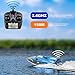 Mioshor RC Boats Toy, Remote Control Boat H100 for Adults Kids 2.4G 4CH RC Speed Boats with LCD Display for Lakes Pools