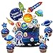 SICHUANG 34 Stück Astronaut Kuchen Dekorieren, Rakete Geburtstag Kuchendekoration Kuchendeko, Weltraum Cupcake Topper, Perfekt Für Geburtstagstortendekorationen Für Kids Planet Partys (Planet)