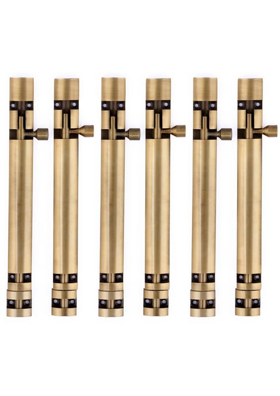 Image of Premium Heavy Aluminium 8 Inch Tower Bolt | Door Stopper | Door Lock Latch for Home, Office Doors,Main Doors,Windows | kundi | chitakni | Chitkini(Antique Finish)(Pack of 6)