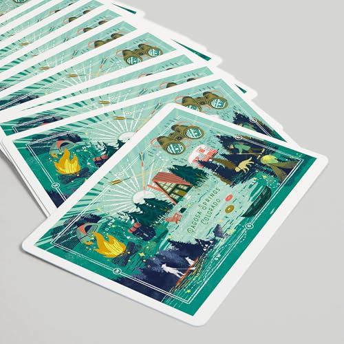 Mazo de cartas Poker Lake Life Collage 52 naipes miniatura 5