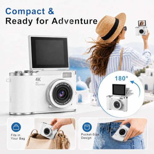 CADDLE & TOES Store CADDLE & TOES 48MP 4K Digital Camera for Kids & - Image 3