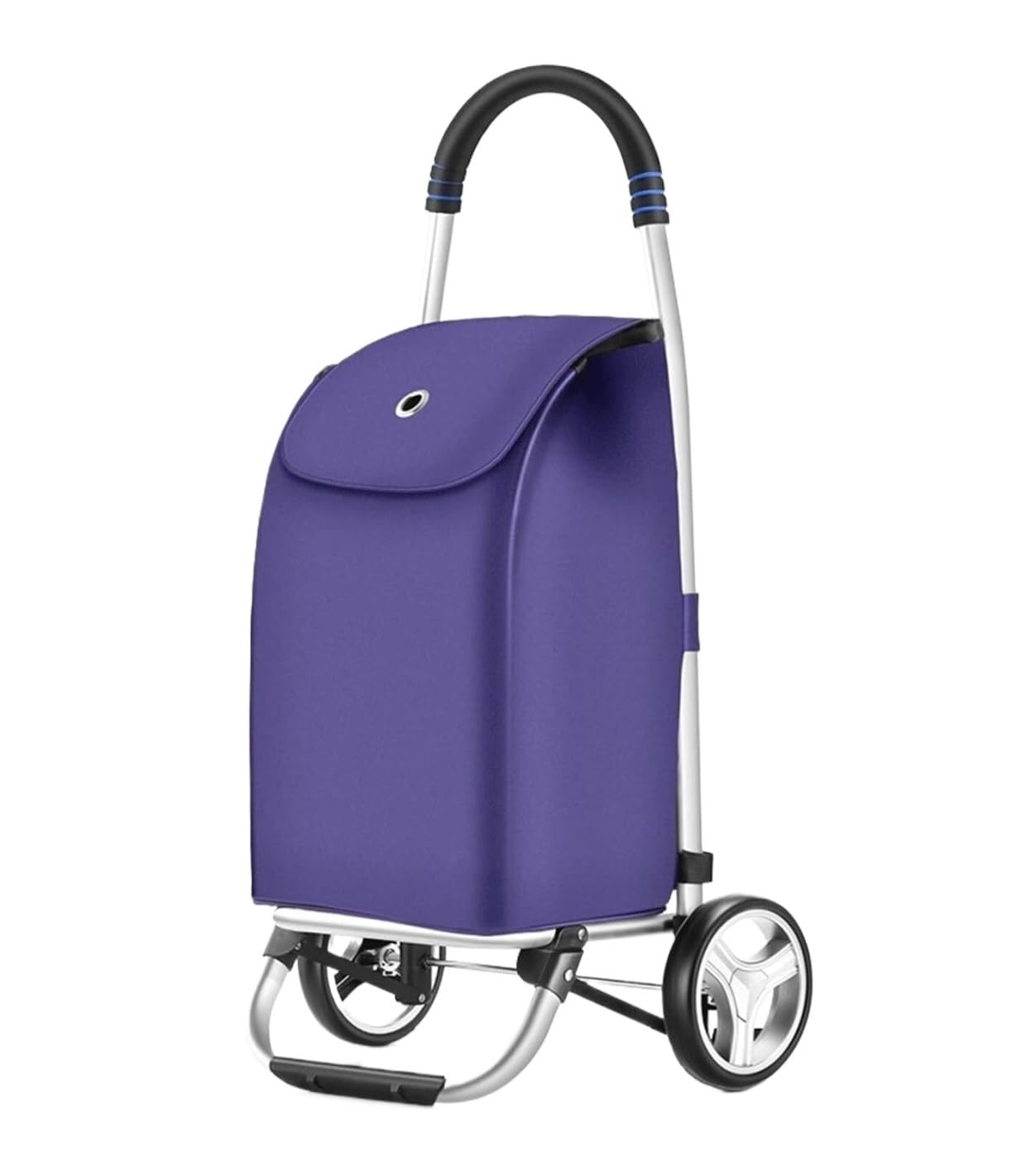 SBZIOJHDR foldable shopping trolley， Folding Shopping Trolley with Removable Oxford Cloth Bag for Laundry Grocery(Purple,2 wheels)