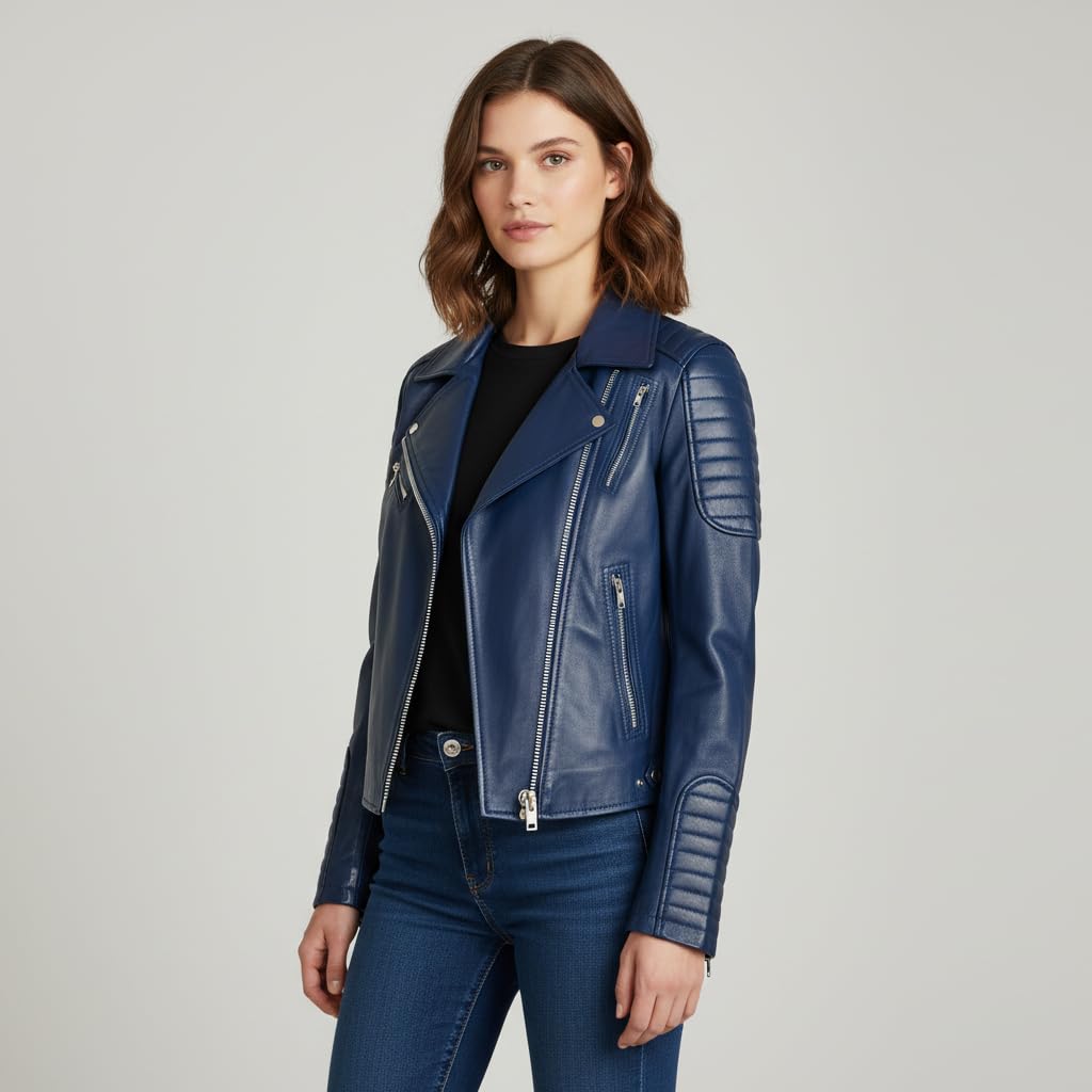 Zerimar Chaqueta Mujer Piel | Cazadora Cuero Invierno | Chaqueta Elegante | Cazadora Casual para Mujer | Chaqueta Cuero Vestir Mujer