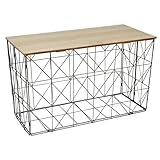 table filaire noir Dimensions : L. 80 x l. 40 x H. 46 cm
