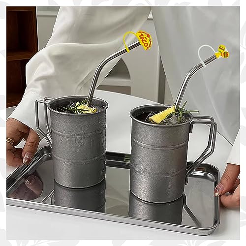 16 piezas tapas de silicón reutilizables para pitillos miniatura 5