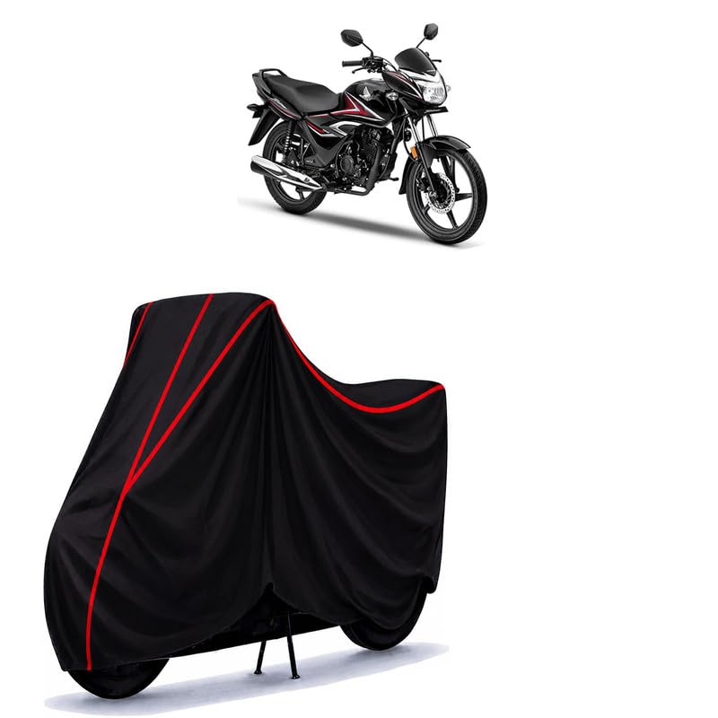 Image of Shine Water Resistant Bike Cover for All Motorcycles & Scooters | Heavy Duty Premium Taffeta Fabric | UV Protection, Dustproof, Scratchproof | All Weather Two Wheeler Body Cover with Elastic Bottom