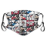 Roller Derby Comic,Face Mask Reusable Washable Masks Cloth for Adult and Kids
