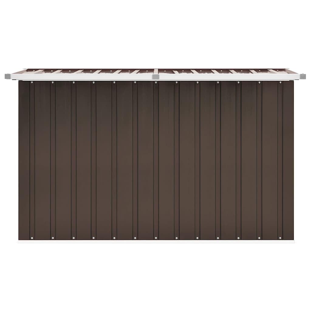 Baule da giardino marrone, 149 x 99 x 93 cm, resistente alle intemperie, con robusto telaio in acciaio zincato, per cuscini, coperte, giocattoli e attrezzi da giardino, ideale per terrazze