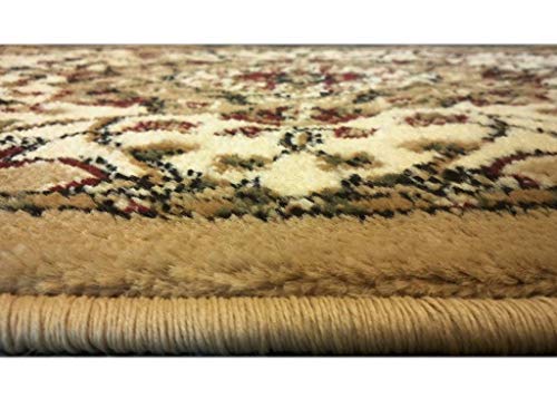 Bellagio Traditional Oriental Door Mat Design 401 Ivory (24 Inch X 40 Inch) #TOP1
