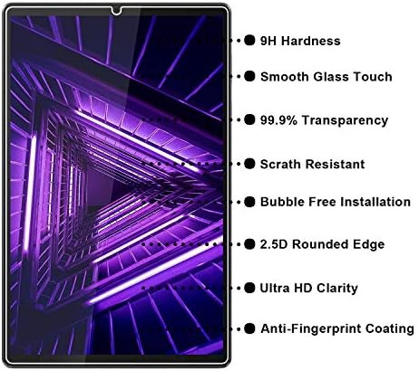 RBEIK [3PACK] Lenovo Tab M10 FHD Plus (2nd Gen) Screen Protector Glass, 9H Hardness Anti-Scratch Anti-Fingerprint Glass Screen Protector Tempered Glass for Lenovo Tab M10 FHD Plus (2nd Gen)
