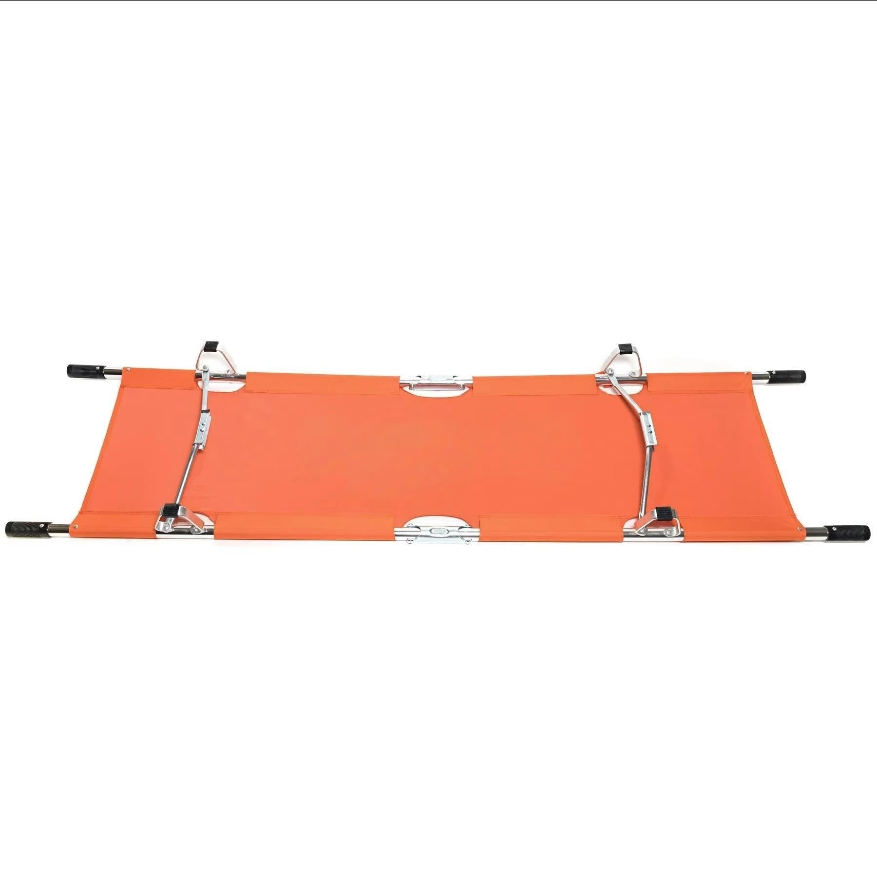 Civière pliante for les urgences médicales, civière médicale d'urgence de voyage portable en alliage d'aluminium de haute qualité for le transport des patients, civière pliante (vert)(Orange Beacon)