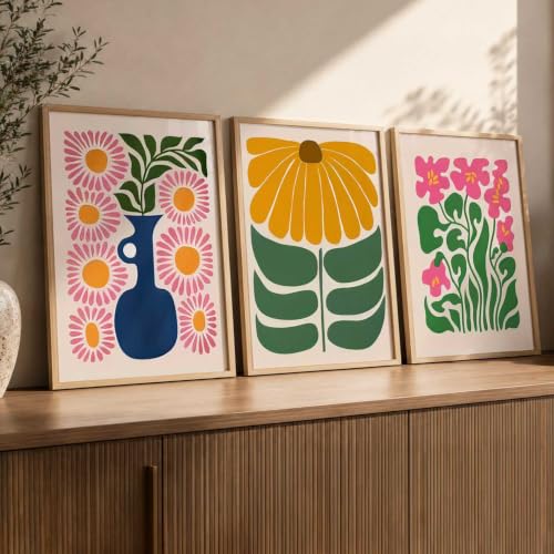 Image of kotart Boho Art Home Decoration Painting | Paintings With Frame For Living Room Bed Room Hotel Wall Decor Digital Reprint Set of 3 (13X17 inch)