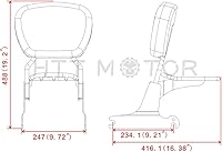 Vista 2 de HTTMT Sissy Bar - Portaequipajes para Softail 2000-2005 y respaldo desmontable de lujo para pasajeros 2006-2019 [P/N: SBB025+T] Negro