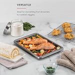 KitchenAid - Feuille de cuisson non-colle, acier alu pour même chaleur, idéal pour les cookies, Roasting (9" x 13", Argent Contour)