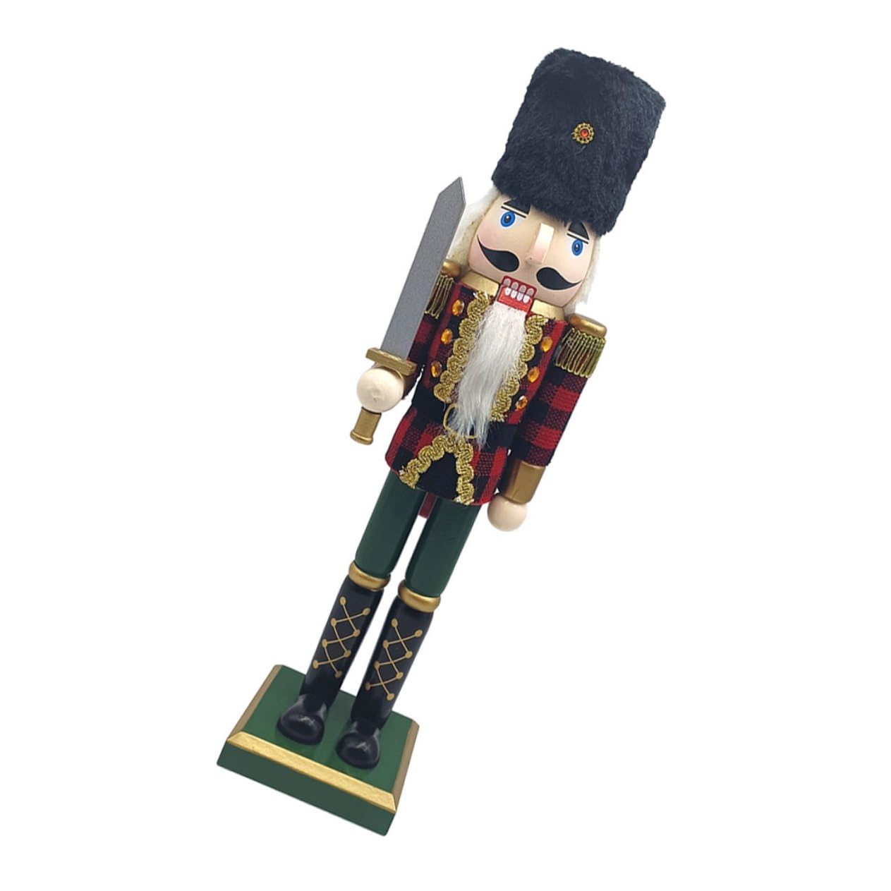 Casse-Noisette Bois Décoration de Noël : figurine soldat style écossais