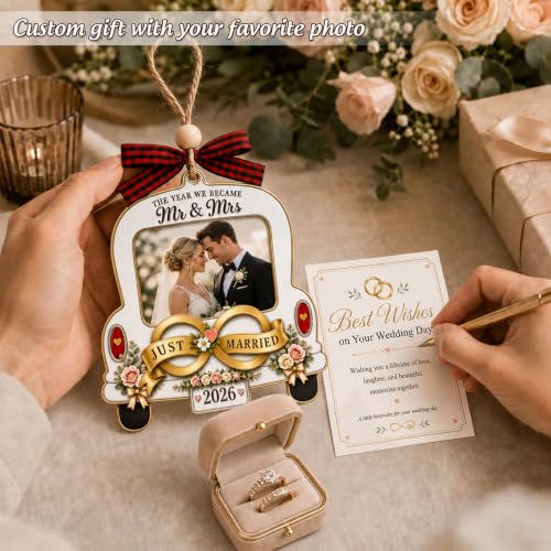 Personalized Wedding Ornament 2026, Wedding Gifts for Couples Newlyweds - Image 5
