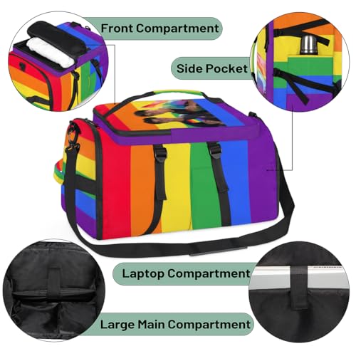 Personalized Gym Bag Backpack,Custom Duffle Bag for Men and Women with Your Image/Photo,18Inch,Style 34