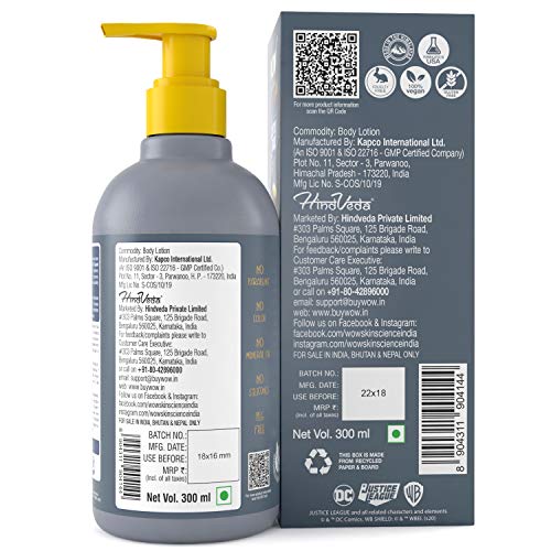 Image of WOW Skin Science Kids Body Lotion - SPF 15 - Caped Crusader Batman Edition - No Parabens, Color, Mineral Oil, Silicones & PEG, 300 ml