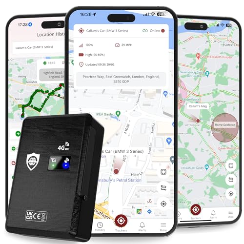 SafeTag Mag 4G – Wiederaufladbarer Magnetischer 4G LTE GPS-Tracker, Auto, Van, Motorrad, Wohnwagen usw. 34–195 Länder, 90 Tage Standby, Echtzeit-Tracking und Benachrichtigungen, 7 Tage kostenlose