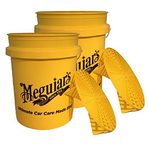 Lot de 2 seaux de nettoyage avec grilles Meguiar's Grit Guard