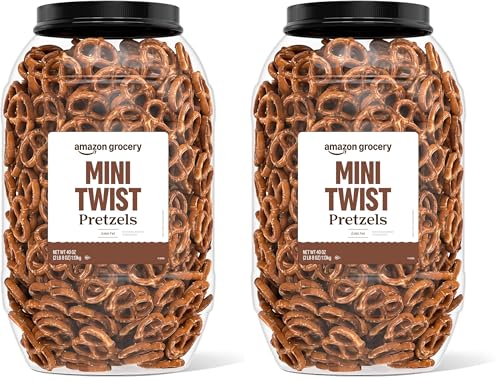 Amazon Grocery, Mini Twist Pretzels, 40 Oz (Pack of 2)