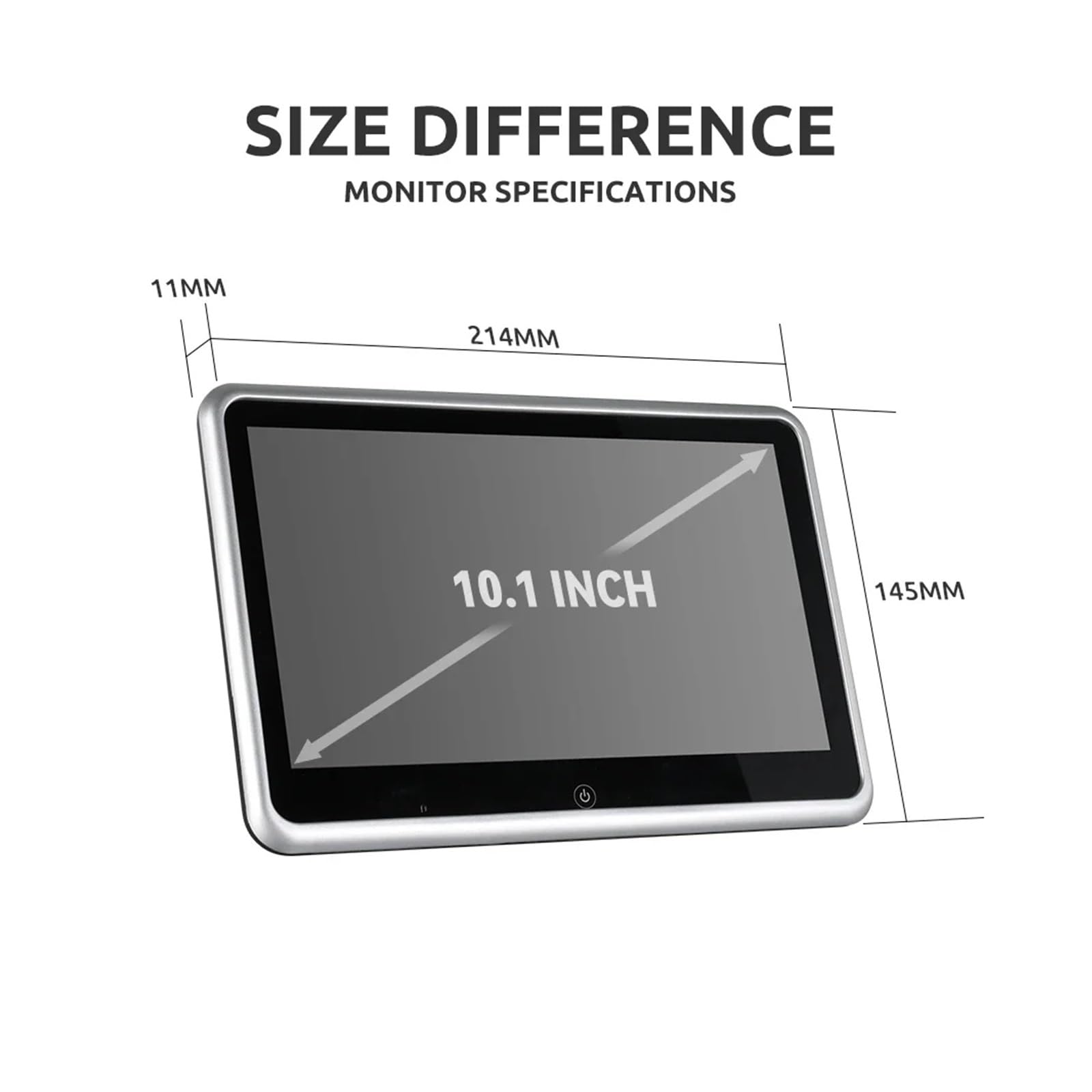 HD 11.6"/10.1 Inch Touchscreens Car Headrest Monitor 1080P Video Display Rear Seat MP5 Player Screen With BT/USB/SD/AV(10.1 inch)