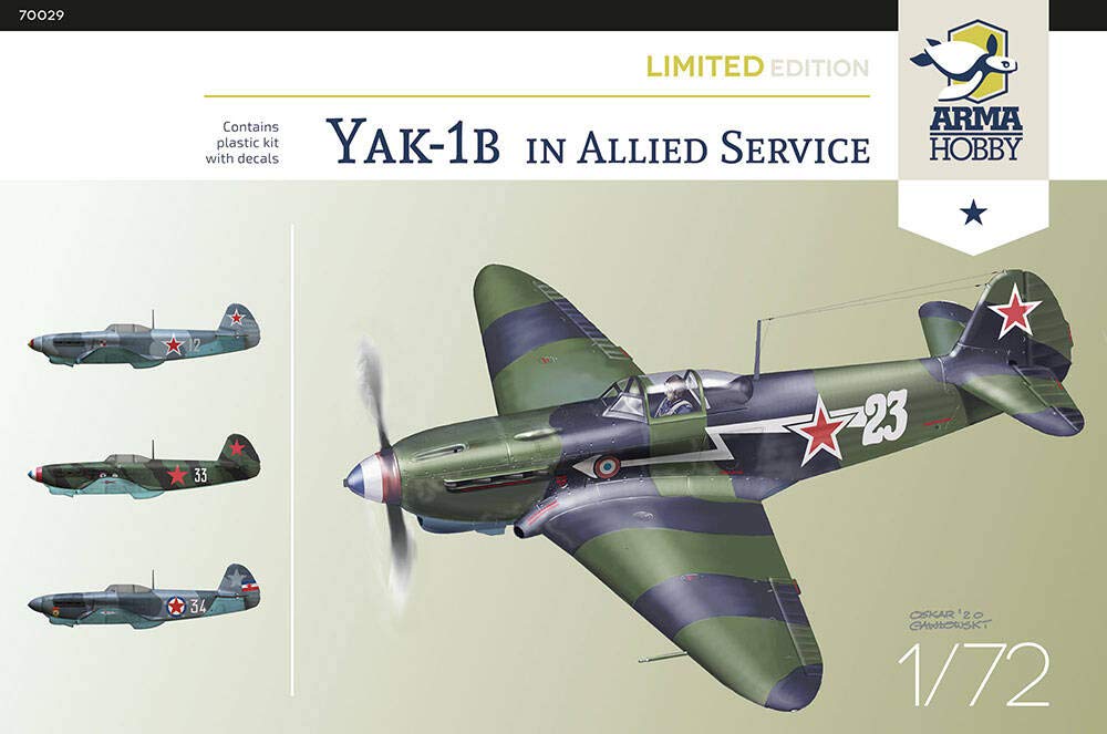 Arma Hobby 1/72 Scale Yak-1b Allied Fighter Limited Edition - Plastic Model Building Kit # 70029