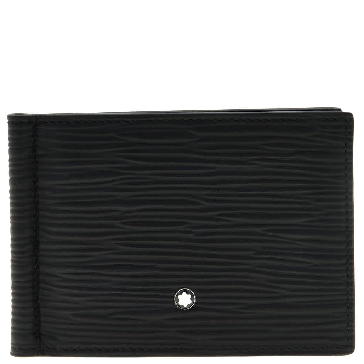 Montblanc Meisterstück 4810 Wallet 6cc MoneyclipBk Wallet, Adults Unisex, Black (Black), One Size