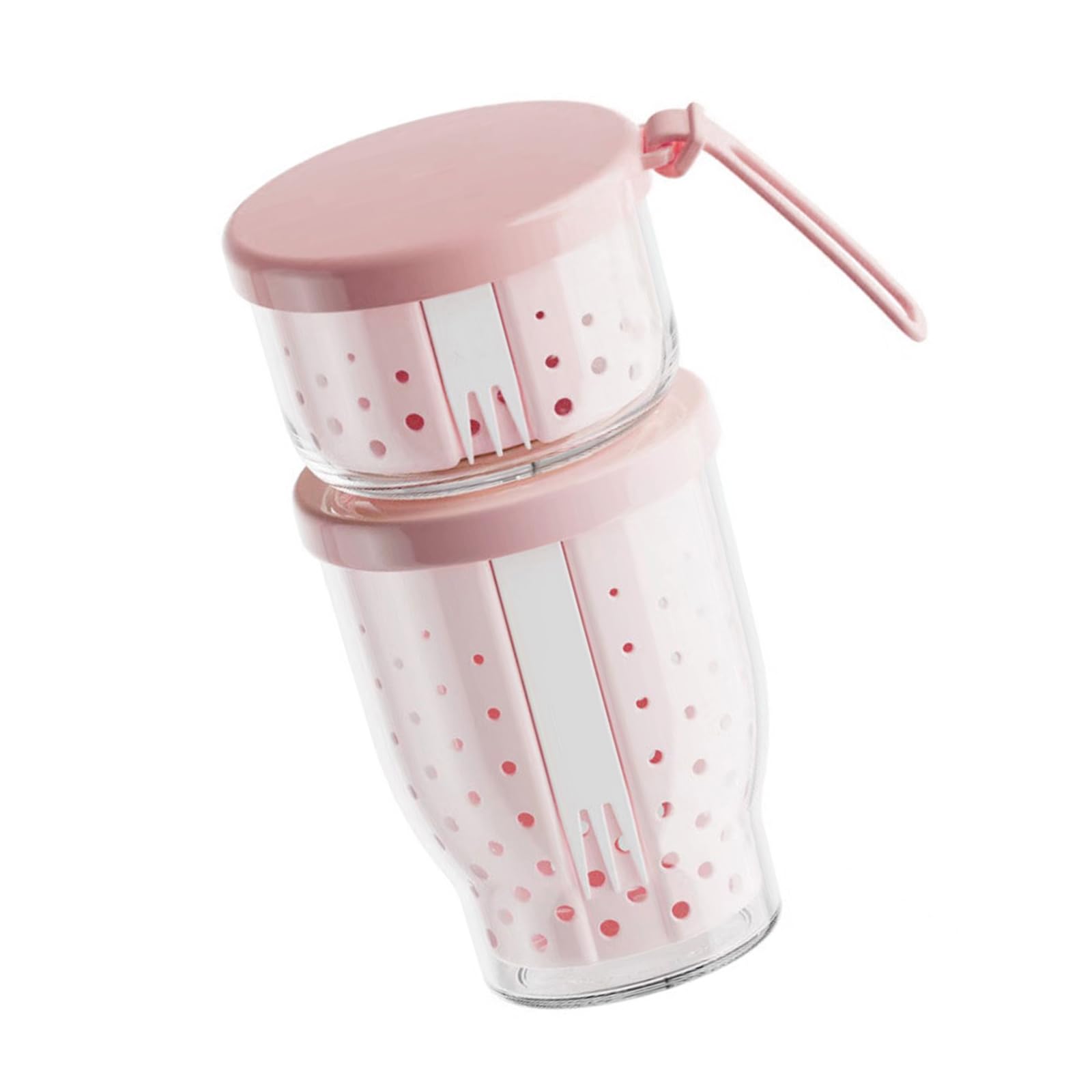 Msioytog Multifunctional Meal Preps Cup with Leak Proof Lid and Strainer Perfect for Hydrating Fruits Yogurts and Light Snacks on Moving Portable Salad Cup Recyclable Treat