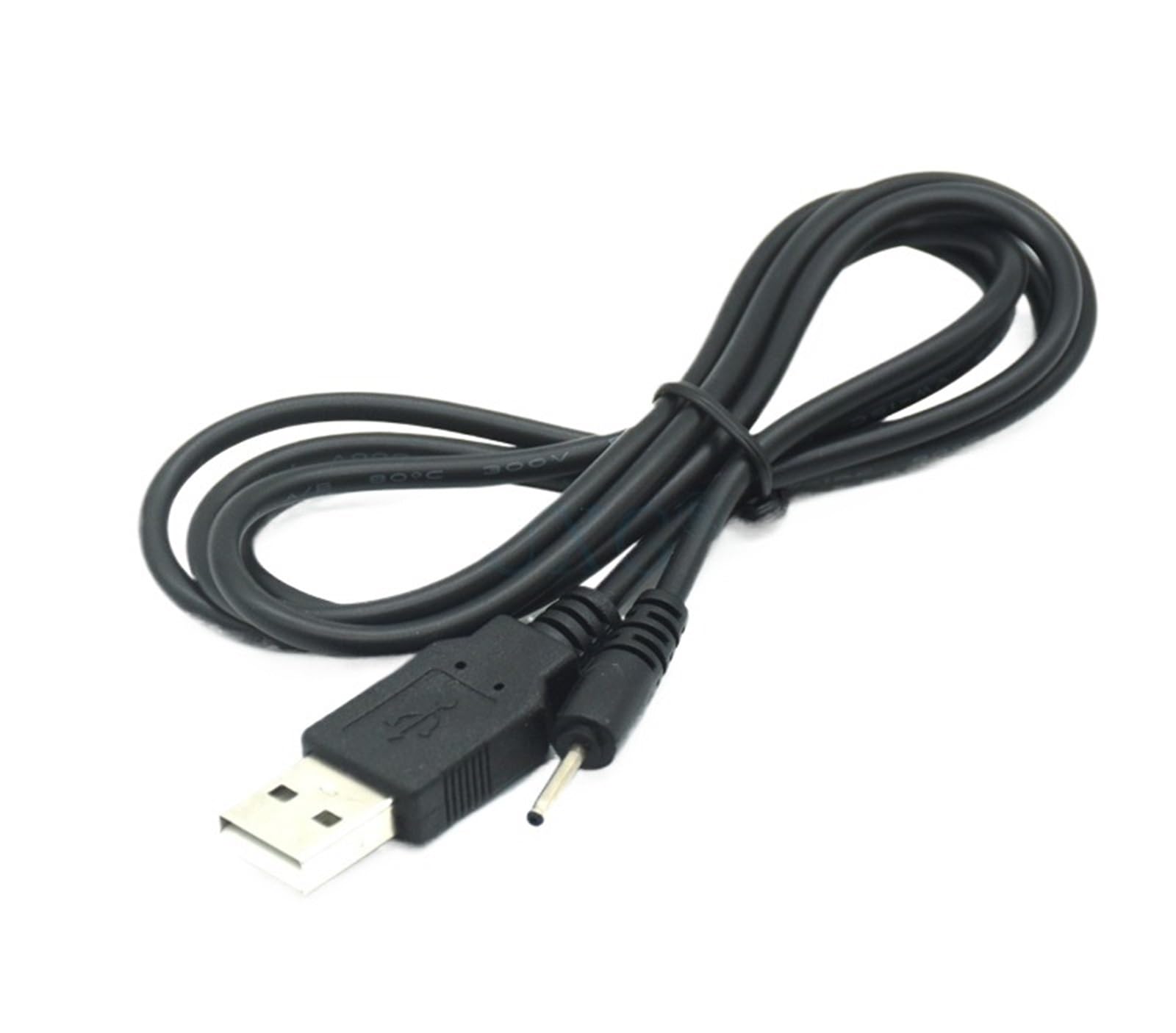 2 A czarna wtyczka sieciowa DC USB A na DC 2,0 mm x 0,6 mm 5 V DC 2,0 x 0,6 mm wtyczka pusta kabel do ładowania kabel adaptera ładowania 1 m (10 szt. kabel 1 m)