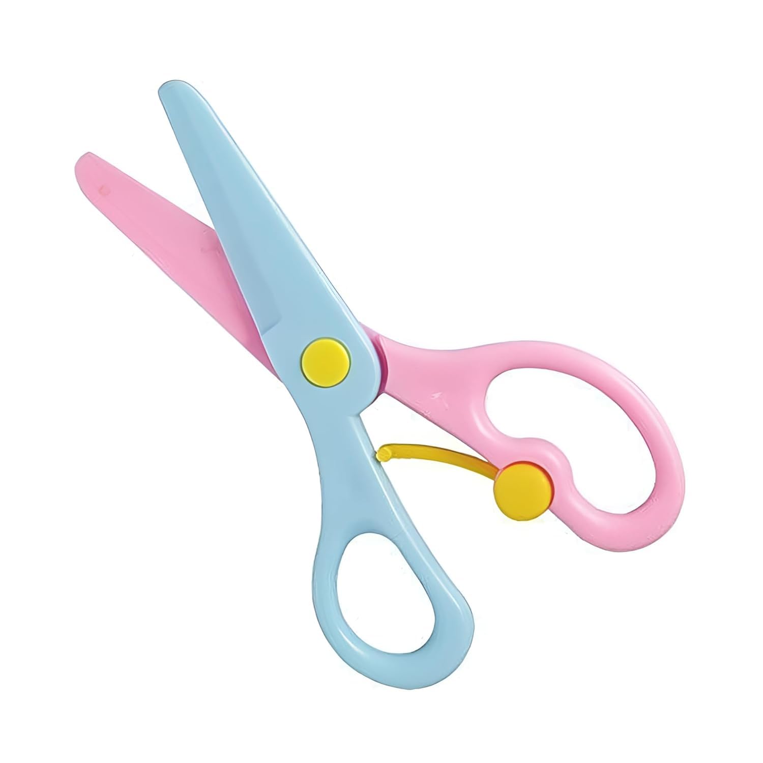 ART RANGER DIY Crafts Kids Handmade Plastic Safety Scissors for Decorative Paper Cutting - Pre-school Training Art Craft Supplies for Educational Learning with Non-Toxic, Easy-Grip Handles (Pack of 1)