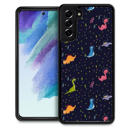 Coque Samsung S21 FE idée cadeau espace motif dinosaure