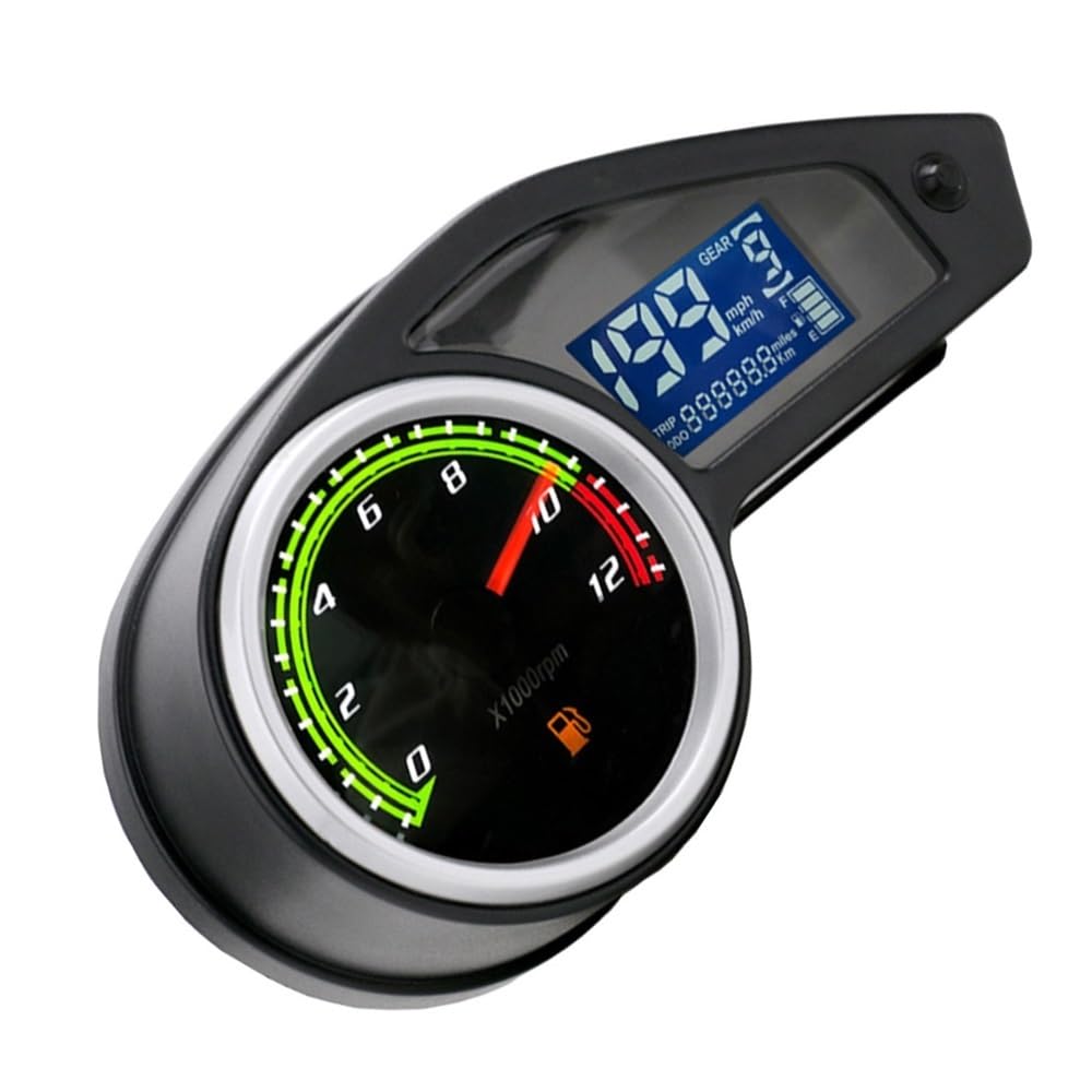 Contachilometri digitale Tachimetro digitale da 9-18 V, contachilometri, display con luci, indicatori universali, ricambi per moto, accessori