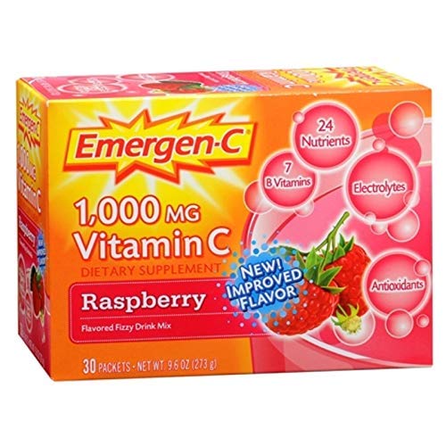 Emergen-CDietary Supplement (30 Count, Raspberry Flavor, 1 Month Supply)