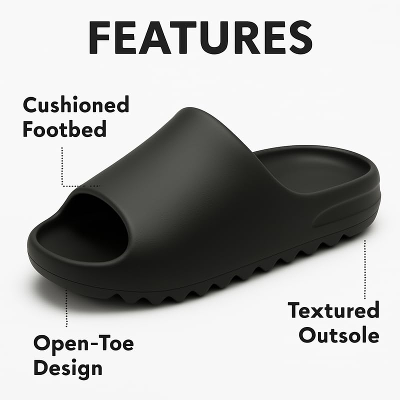 Women’s Comfort Slide Sandals EVA 2 – Lightweight Slip-On Slides for Women | Cushioned Ergonomic Footbed | Waterproof Quick Dry | Anti-Slip Shower Pool House Gym Slides | Indoor Outdoor Use2